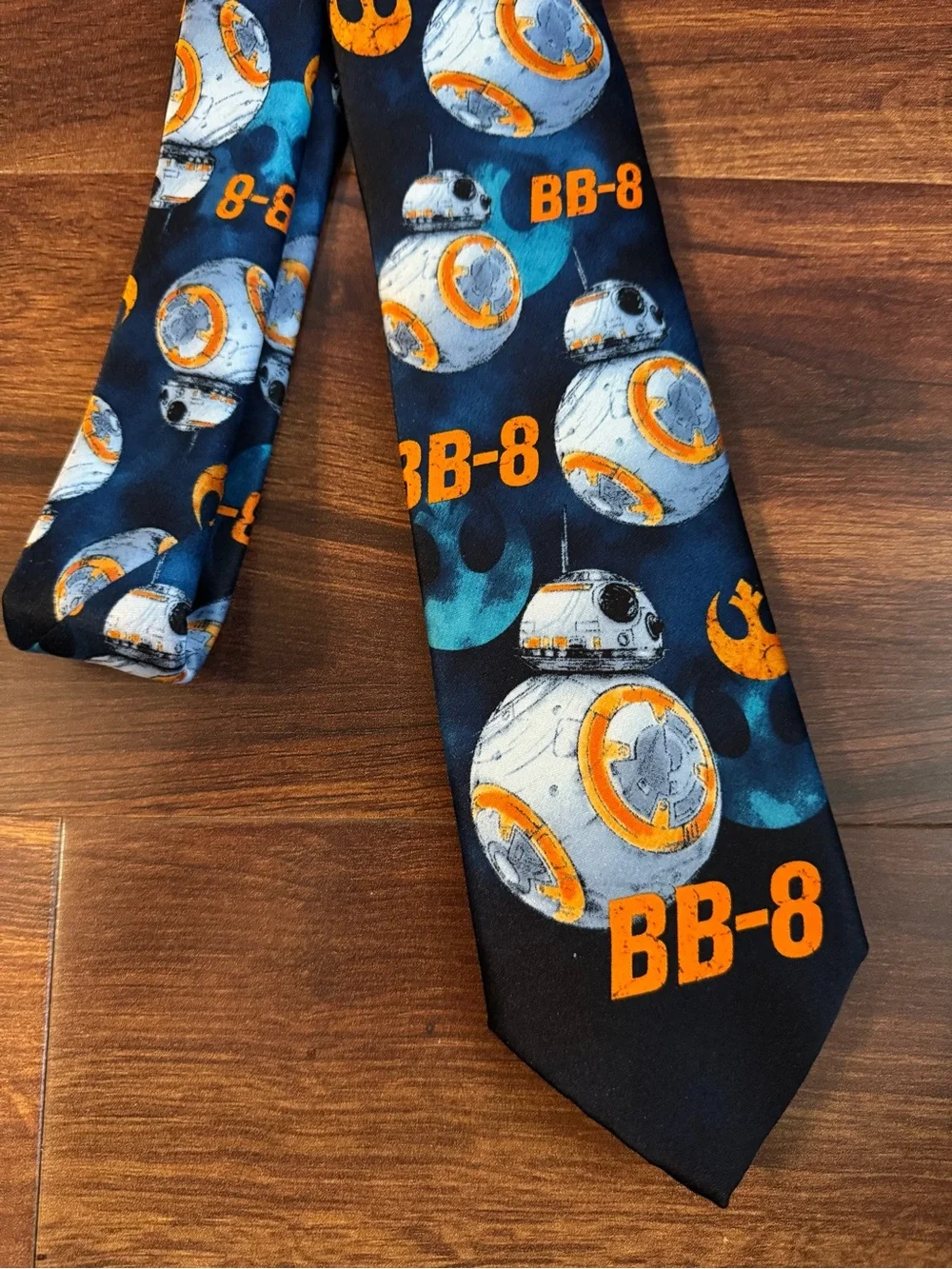 Star Wars BB-8 Kids Tie — Navy Blue and Orange